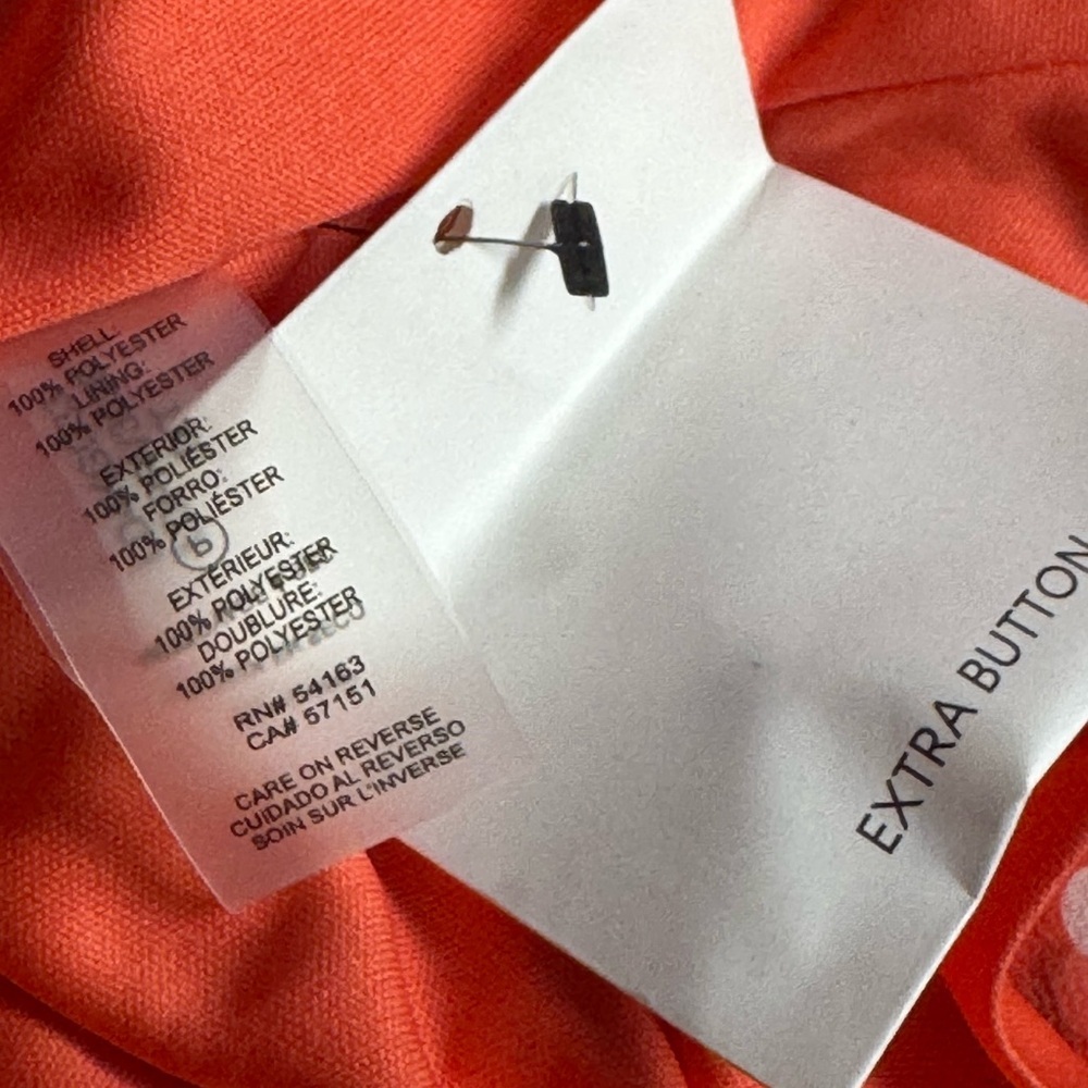 KARL LAGERFELD PARIS Bow-Neck Halter Midi Chiffon Dress Tangerine Size 6/8 NWT - Picture 11 of 14
